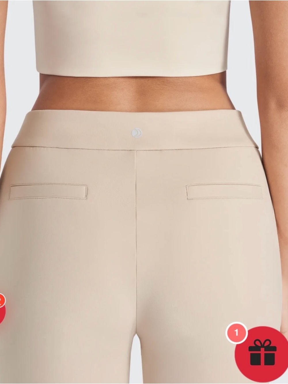 ShiftReady Women's High-Waist Straight Pants in Beige - Picture 5 of 9